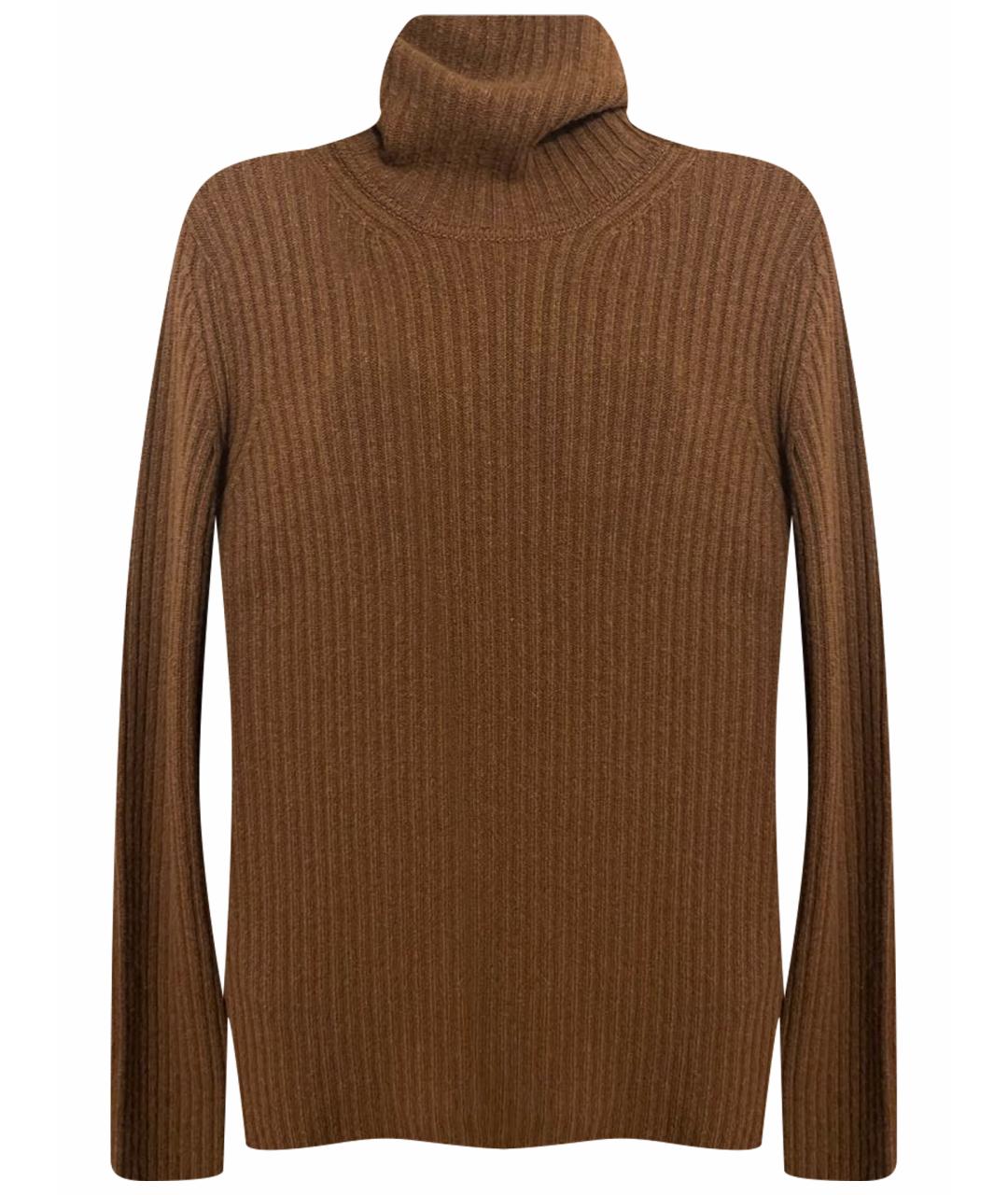 SAINT LAURENT Коричневая шерстяная водолазка, фото 1
