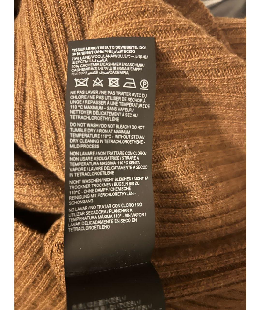 SAINT LAURENT Коричневая шерстяная водолазка, фото 6