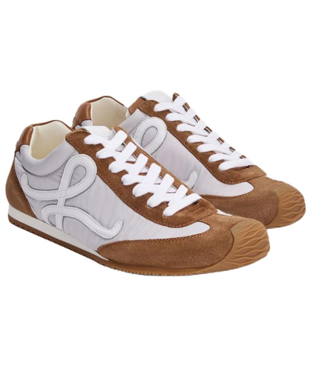 LOEWE Коричневые низкие кроссовки / кеды, фото 4