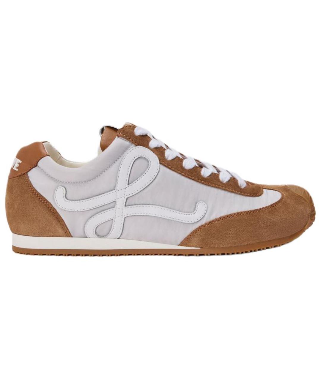 LOEWE Коричневые низкие кроссовки / кеды, фото 1