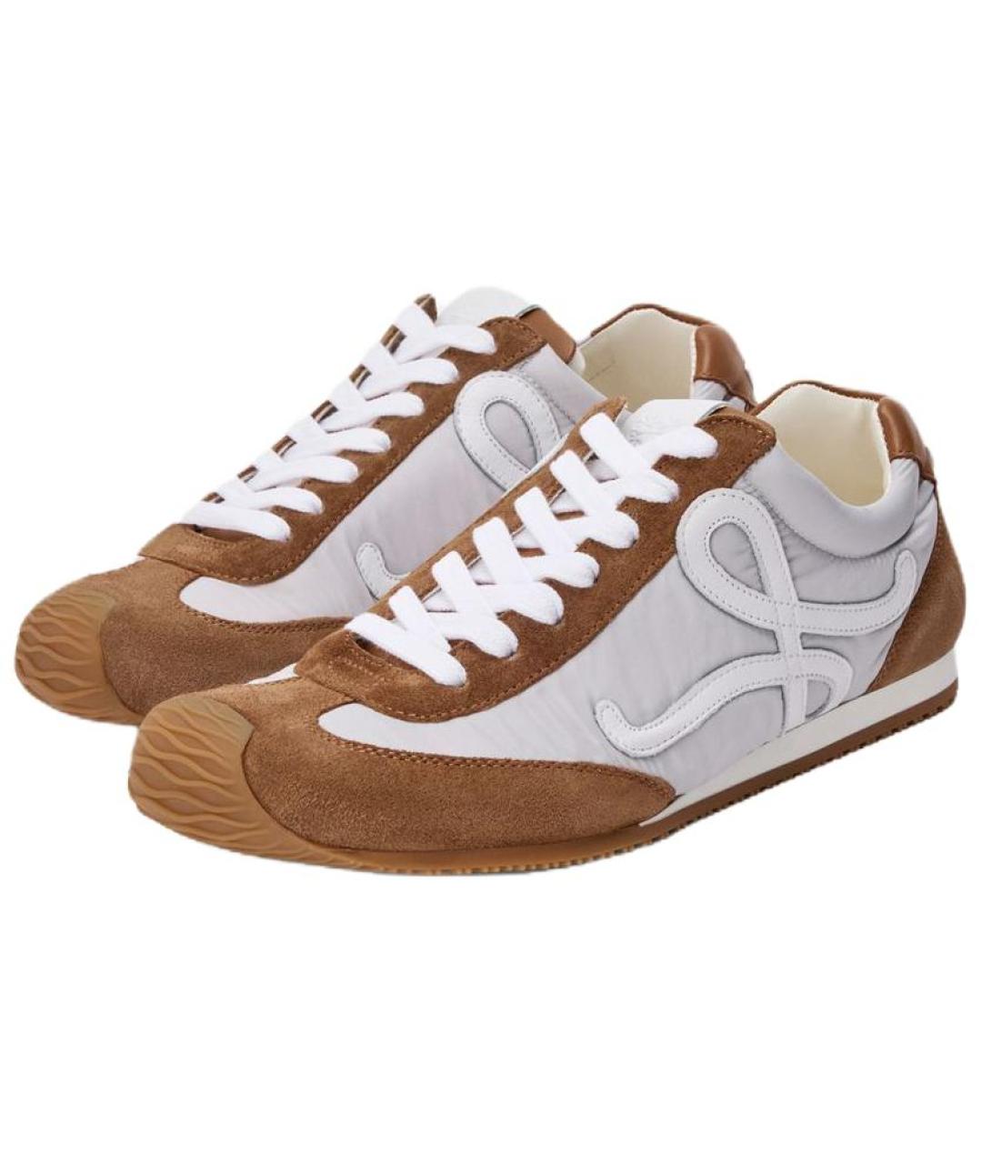 LOEWE Коричневые низкие кроссовки / кеды, фото 3