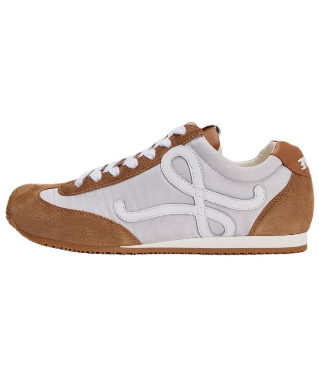 LOEWE Коричневые низкие кроссовки / кеды, фото 2