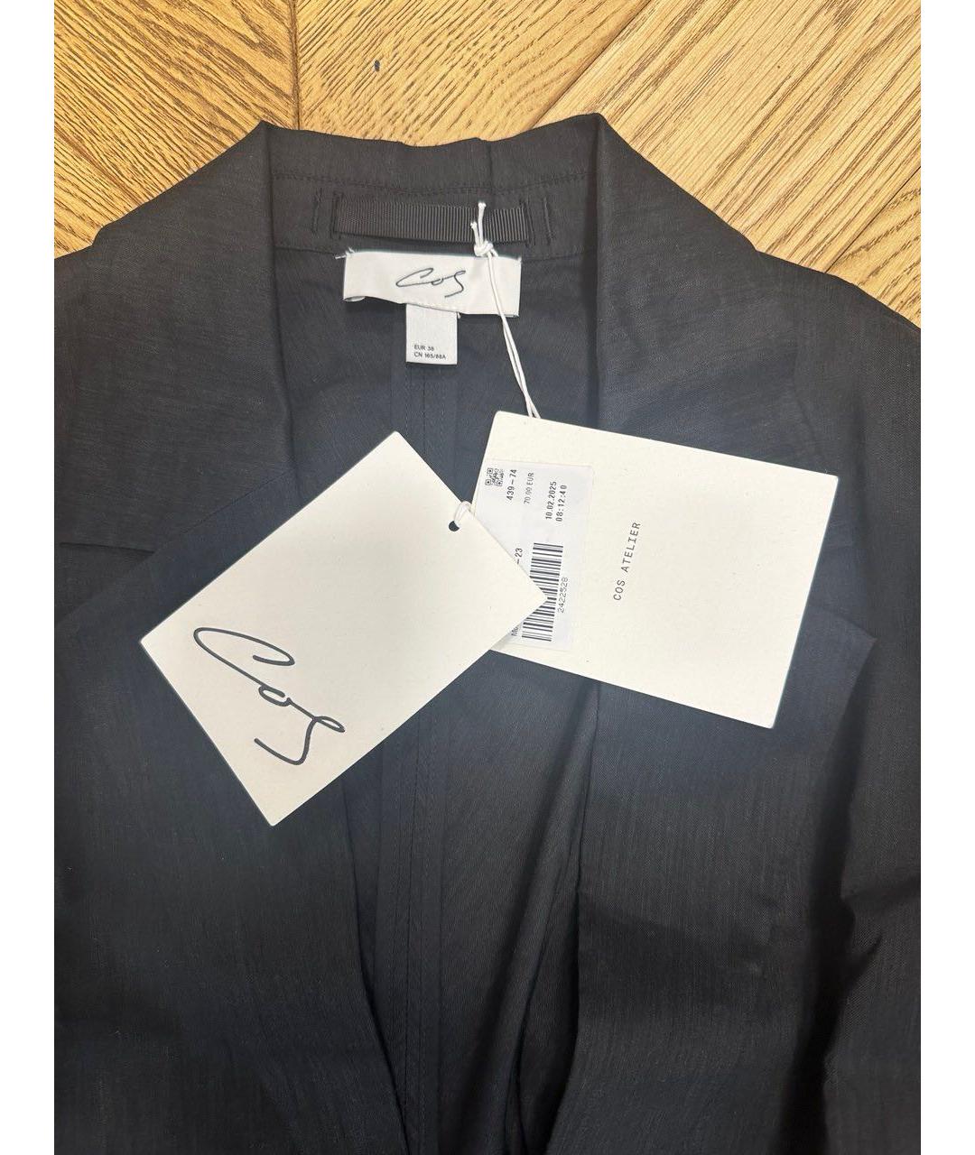 COS Черный льняной жакет/пиджак, фото 3