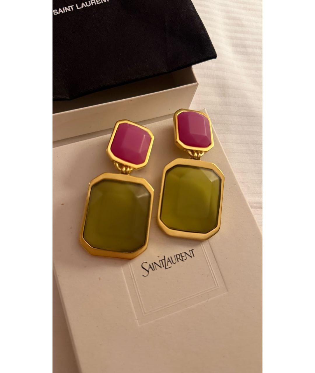 SAINT LAURENT Мульти латунные серьги, фото 3