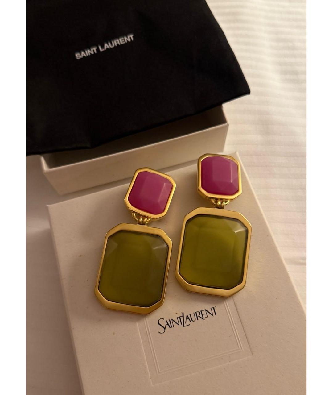 SAINT LAURENT Мульти латунные серьги, фото 2
