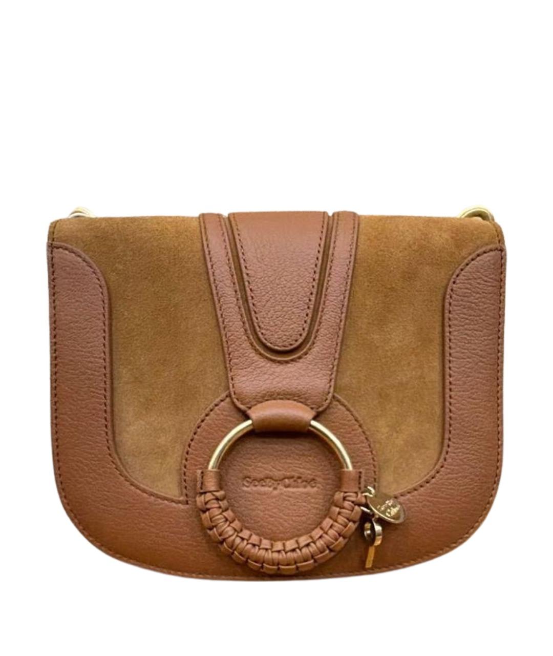 SEE BY CHLOE Горчичная замшевая сумка через плечо, фото 1