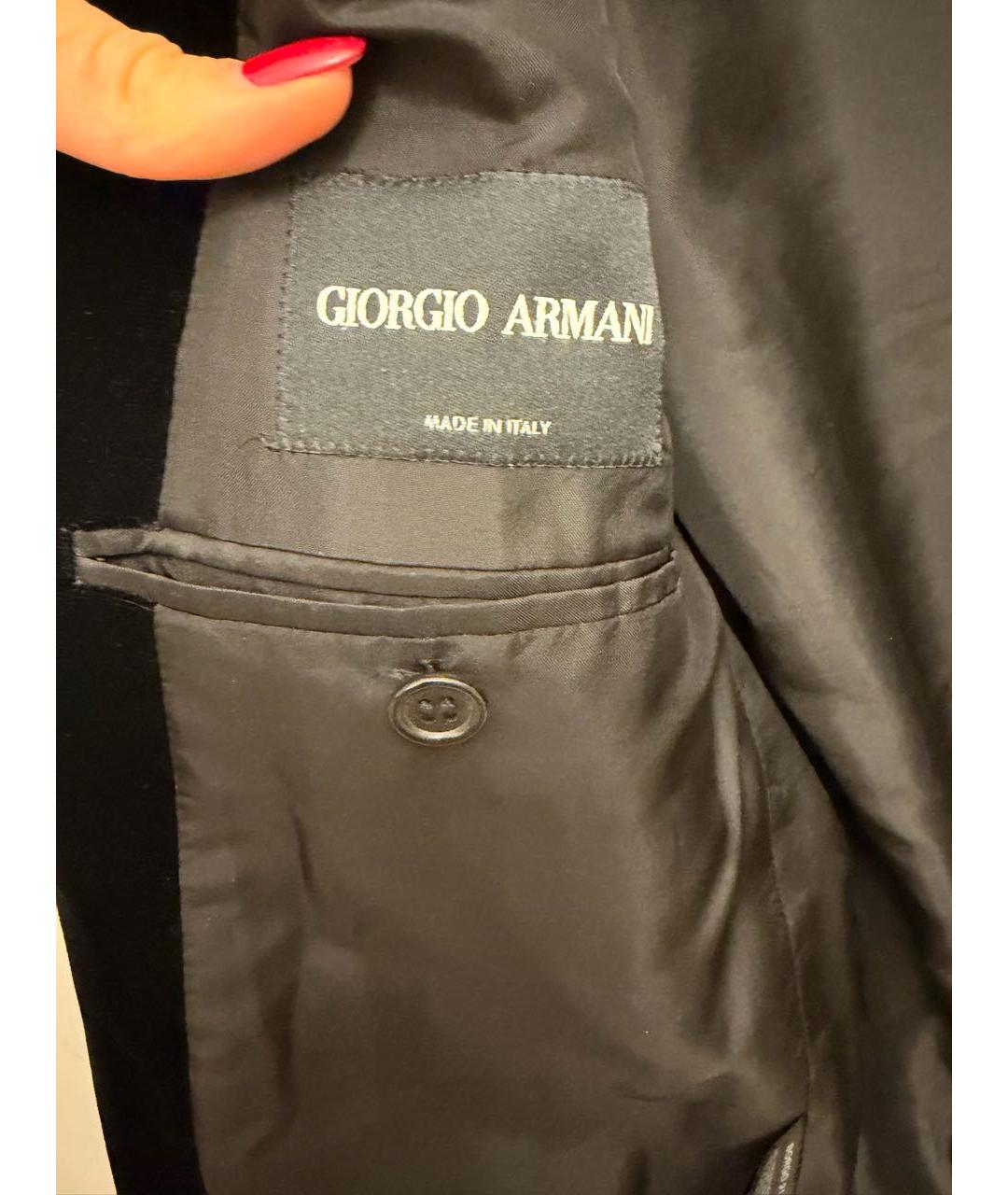 GIORGIO ARMANI Черный бархатный пиджак, фото 6