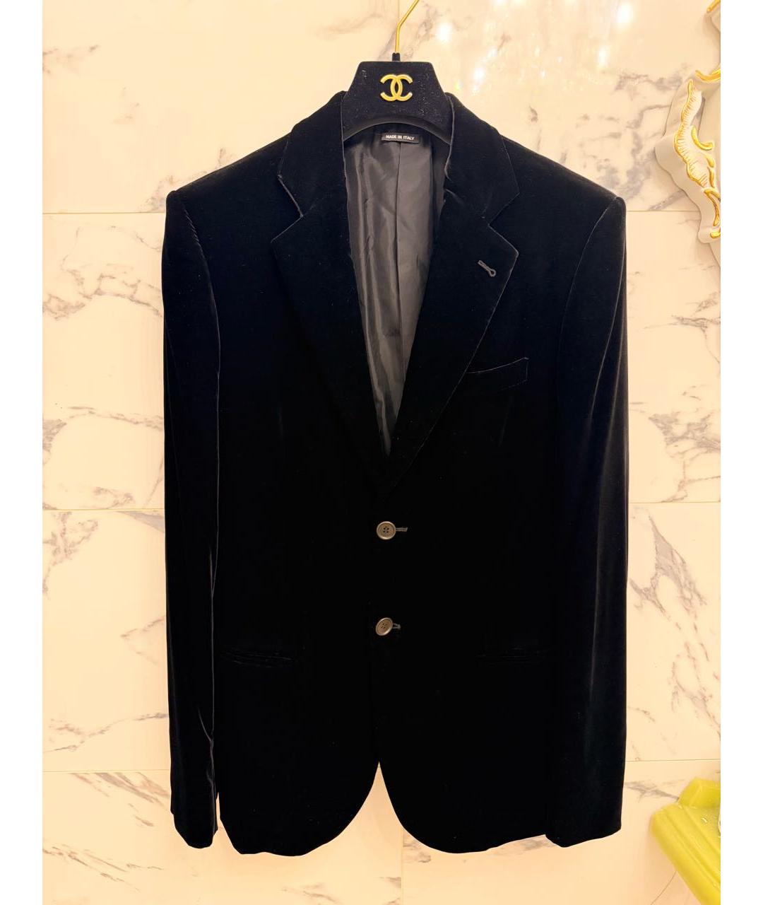 GIORGIO ARMANI Черный бархатный пиджак, фото 8