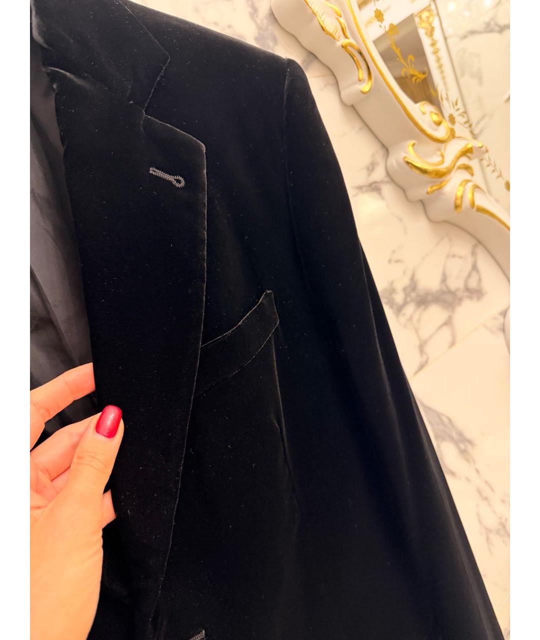 GIORGIO ARMANI Черный бархатный пиджак, фото 7