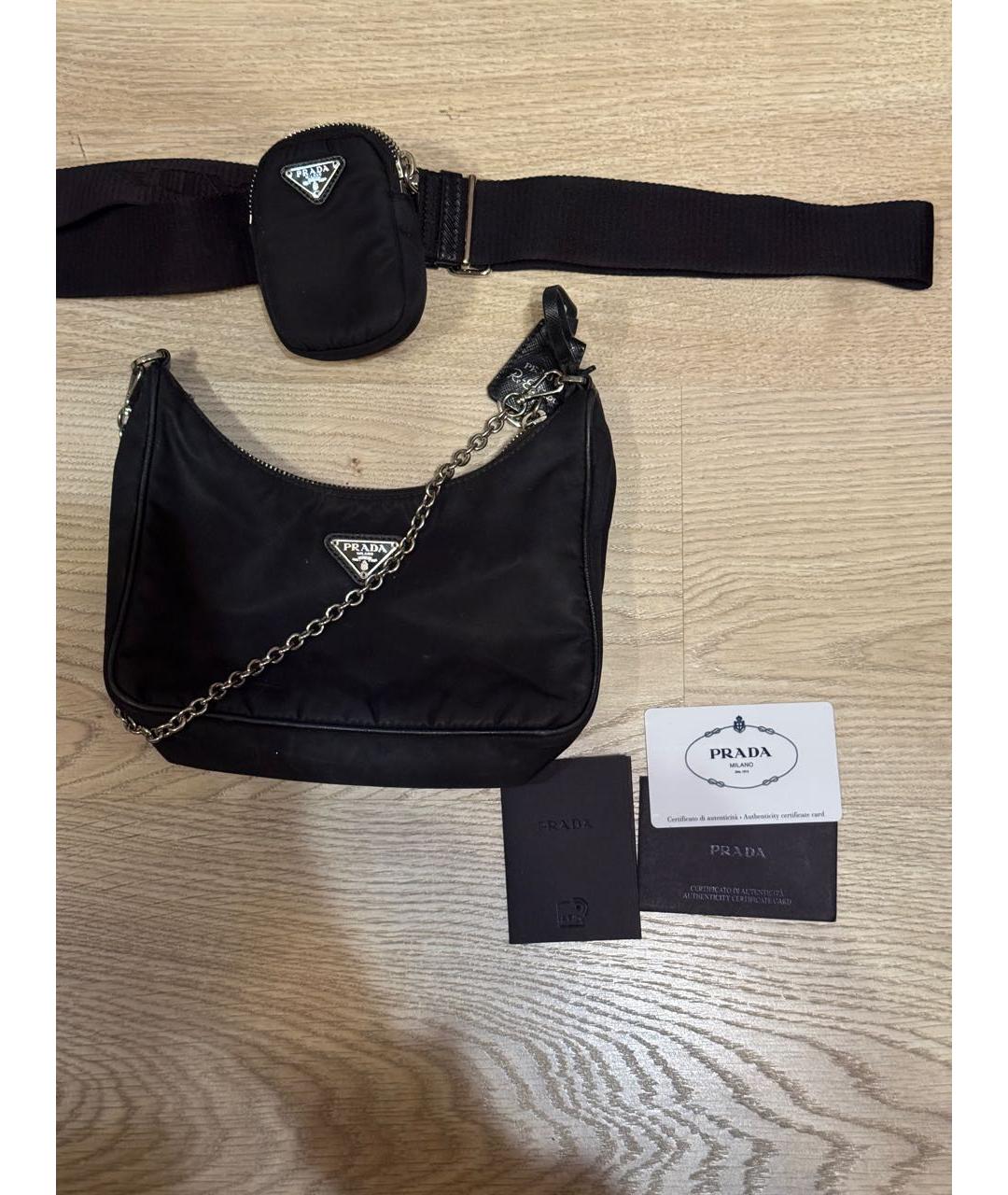 PRADA Черная сумка с короткими ручками, фото 7
