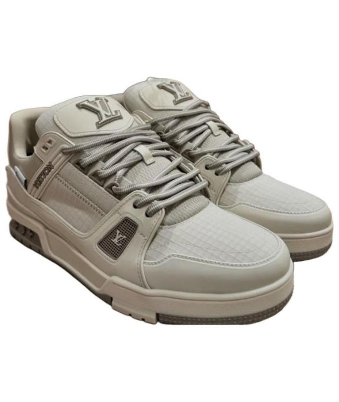 LOUIS VUITTON Серые низкие кроссовки / кеды, фото 4