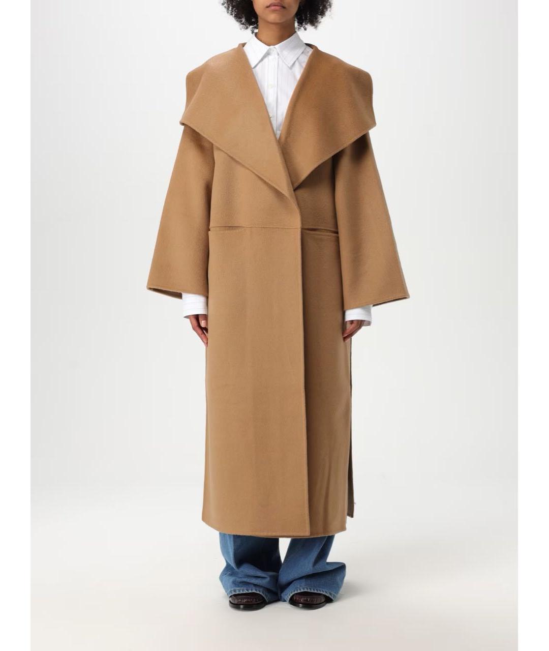 TOTEME Коричневое шерстяное пальто, фото 3
