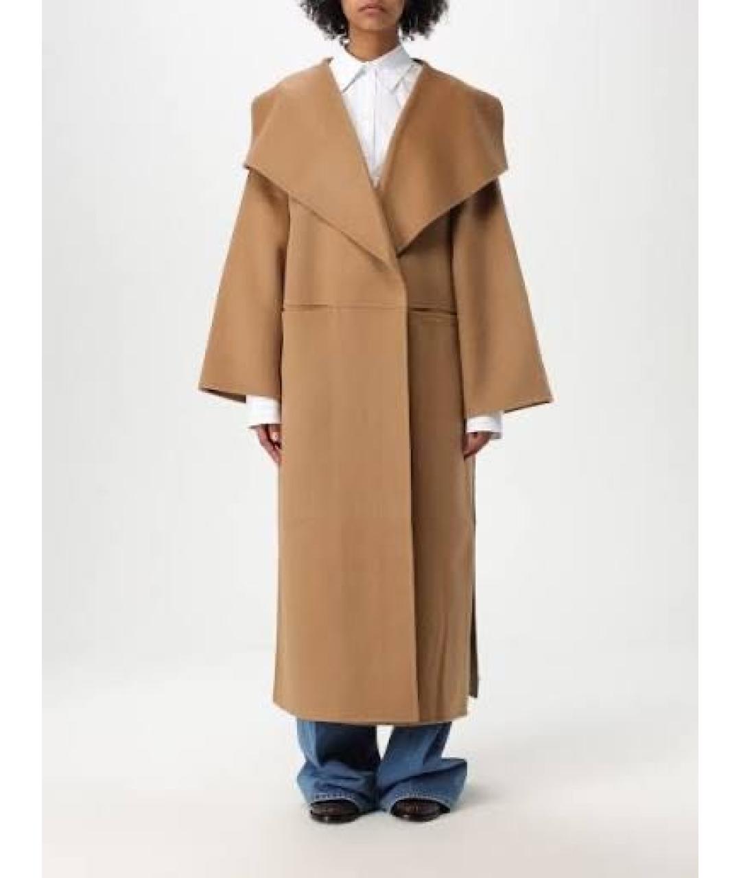 TOTEME Коричневое шерстяное пальто, фото 4