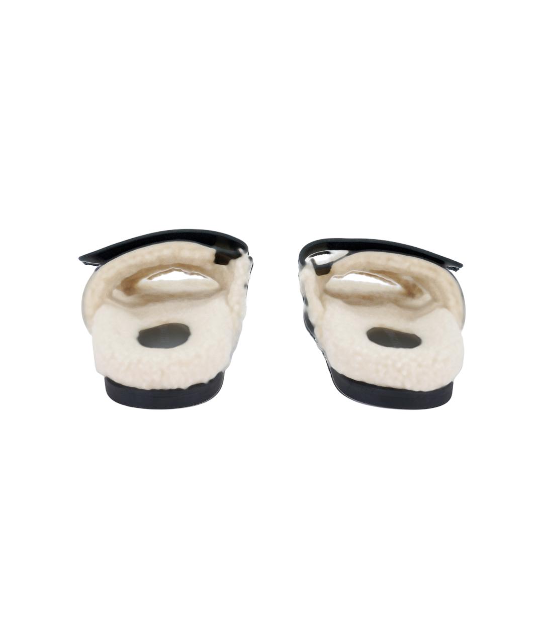 HERMES Черные кожаные сандалии, фото 4