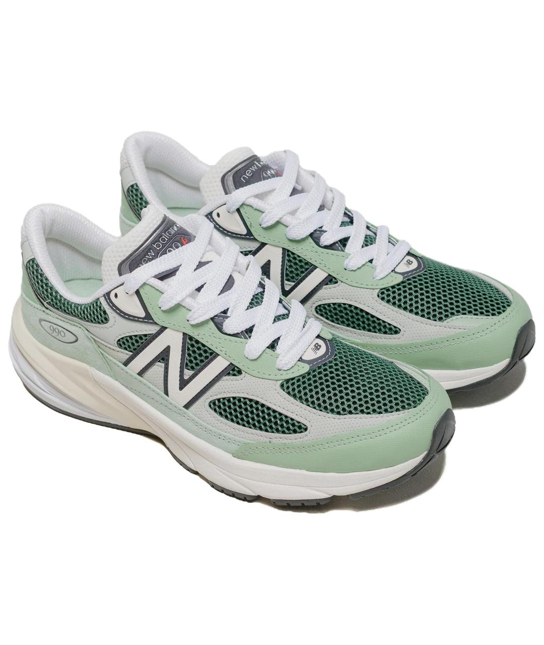 NEW BALANCE Зеленые текстильные кроссовки, фото 3