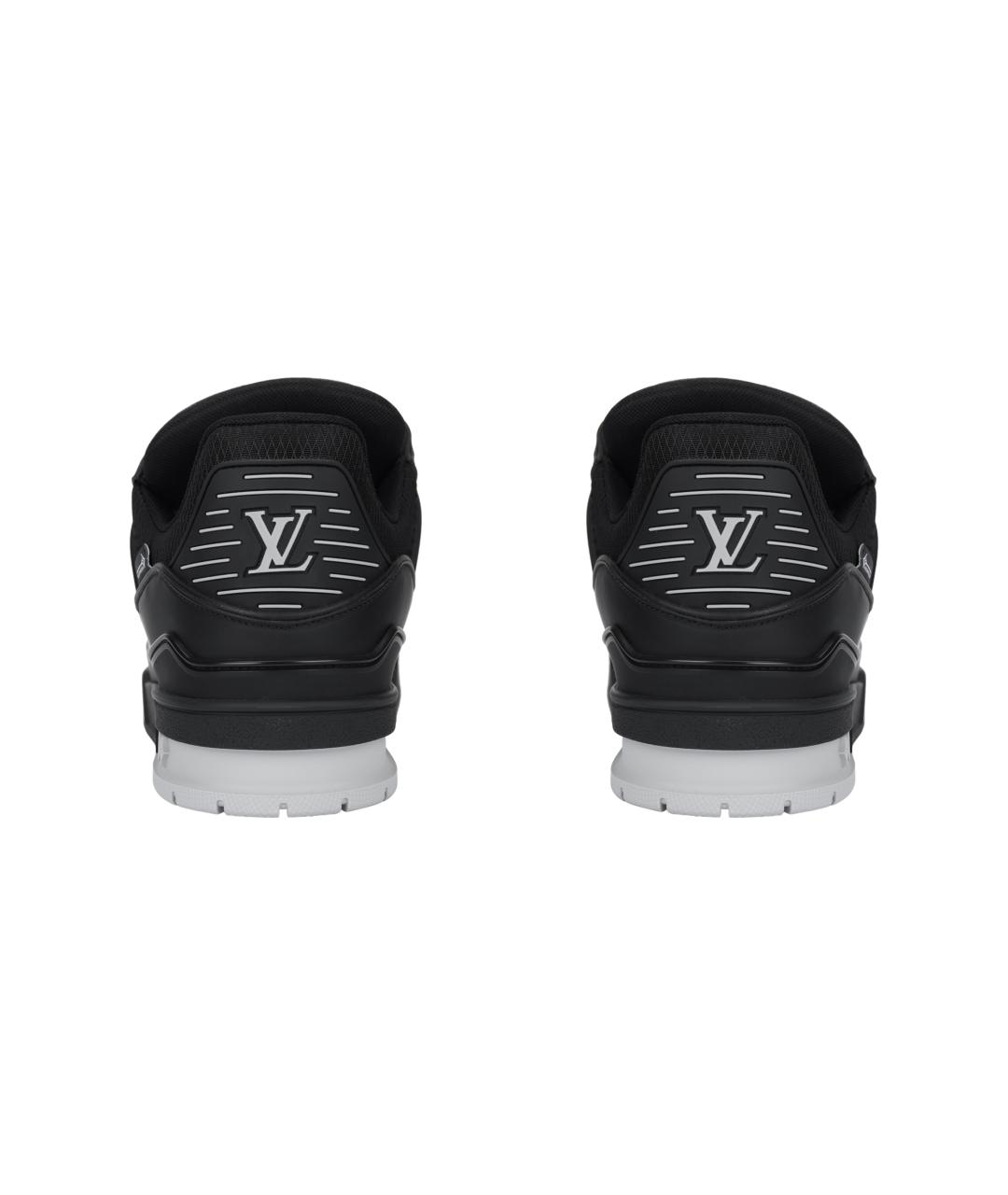LOUIS VUITTON Черные кожаные низкие кроссовки / кеды, фото 4