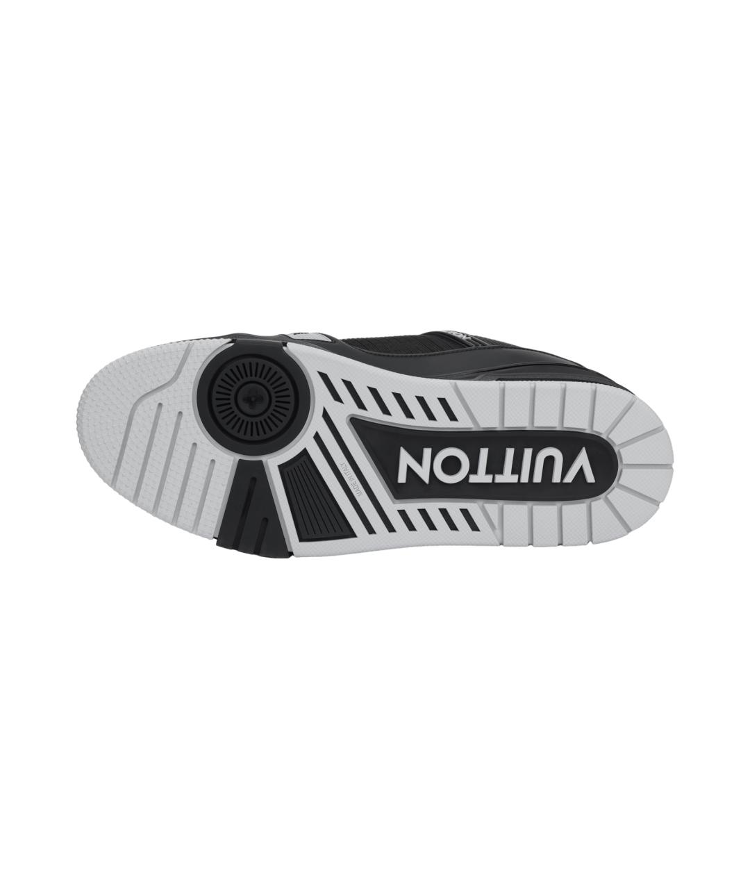 LOUIS VUITTON Черные кожаные низкие кроссовки / кеды, фото 5