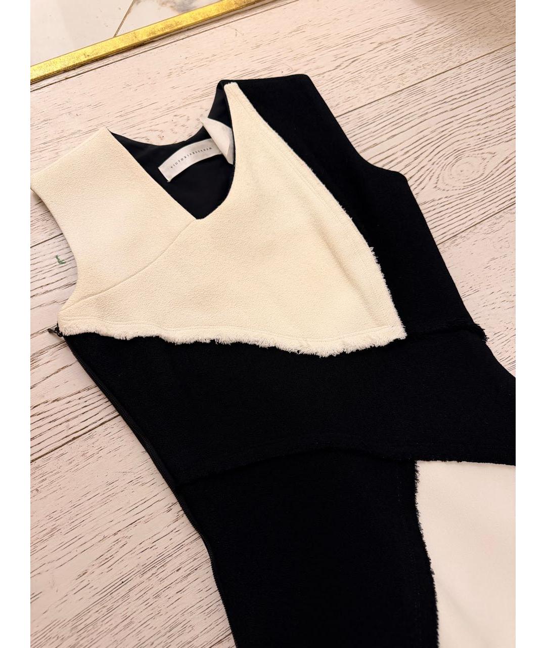 VICTORIA BECKHAM Черное вискозное коктейльное платье, фото 6