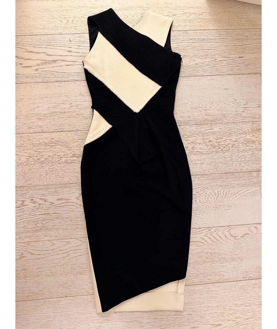 VICTORIA BECKHAM Черное вискозное коктейльное платье, фото 2