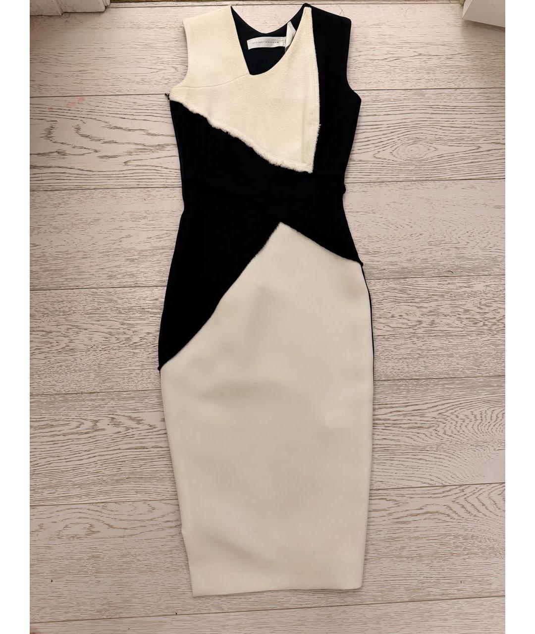 VICTORIA BECKHAM Черное вискозное коктейльное платье, фото 7