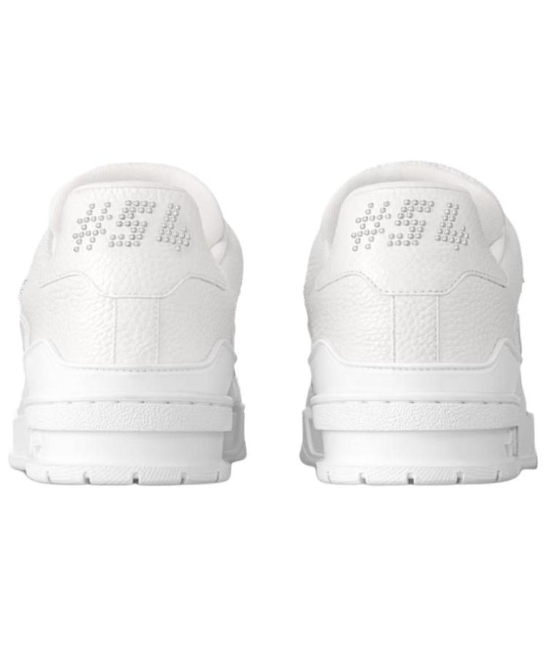 LOUIS VUITTON Белые кожаные низкие кроссовки / кеды, фото 5