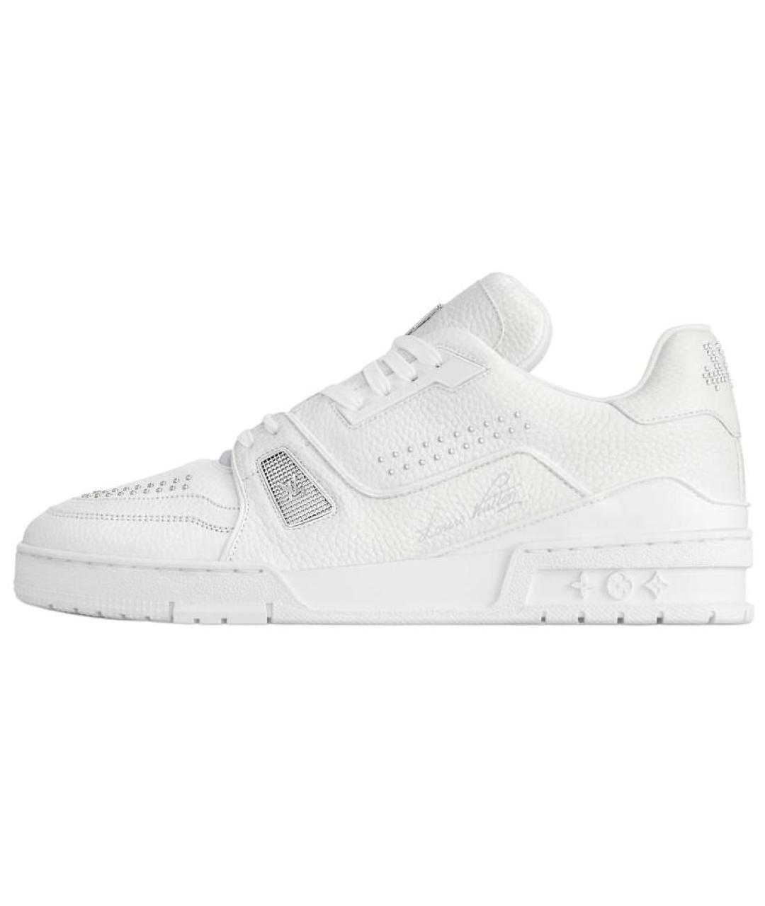 LOUIS VUITTON Белые кожаные низкие кроссовки / кеды, фото 2