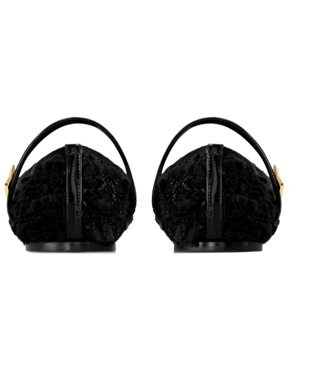 LOUIS VUITTON Черные кожаные балетки, фото 5