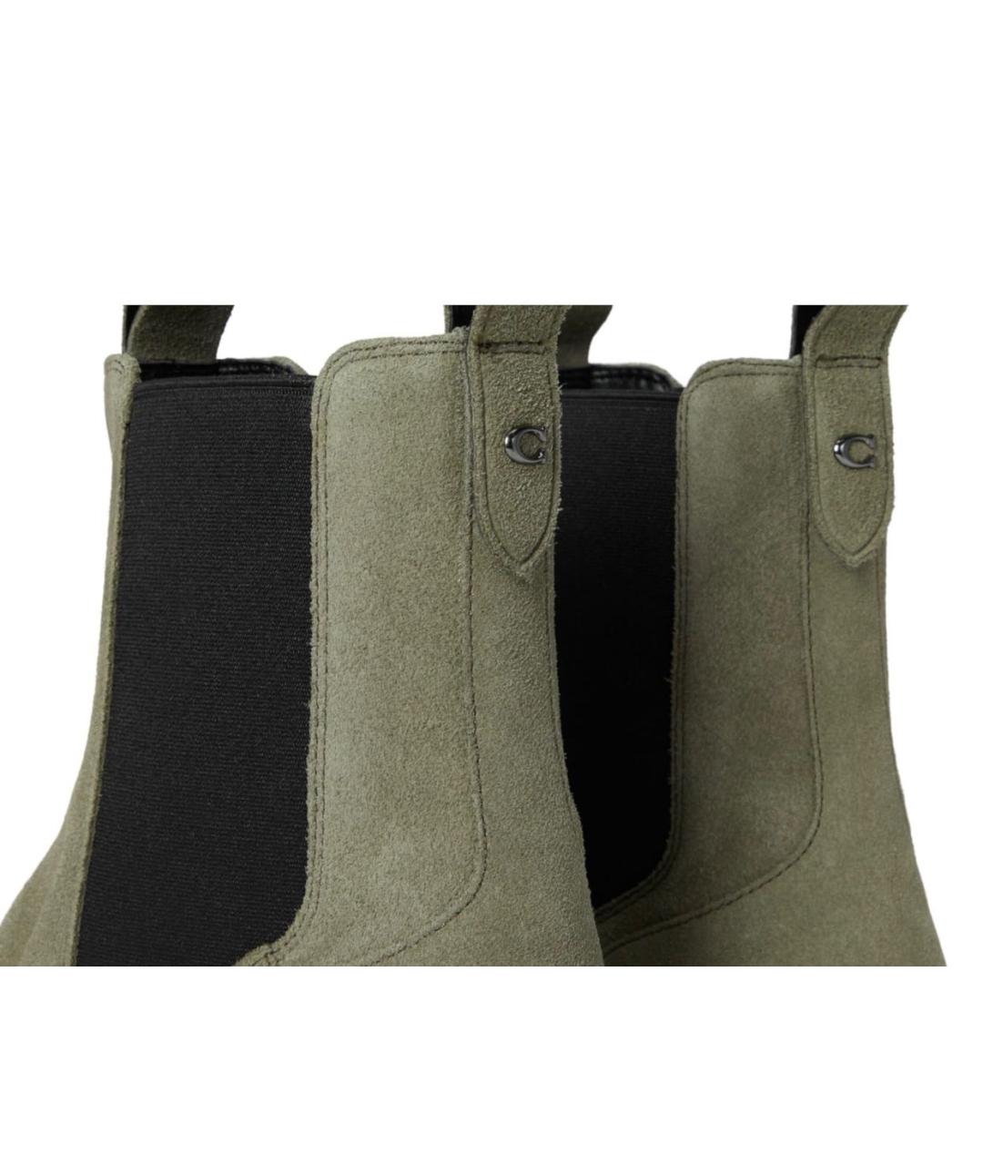 COACH Хаки замшевые полусапоги, фото 5