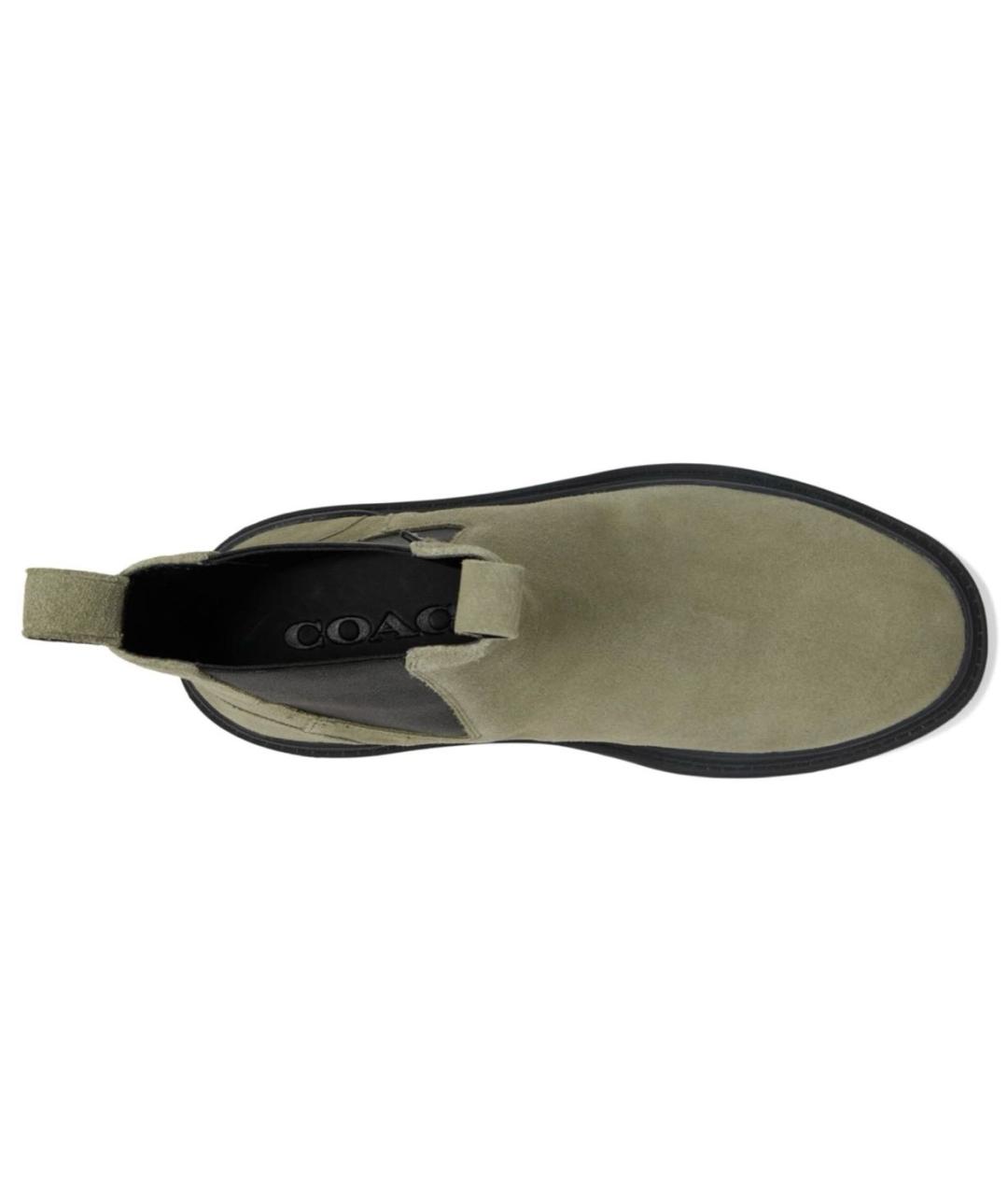 COACH Хаки замшевые полусапоги, фото 3