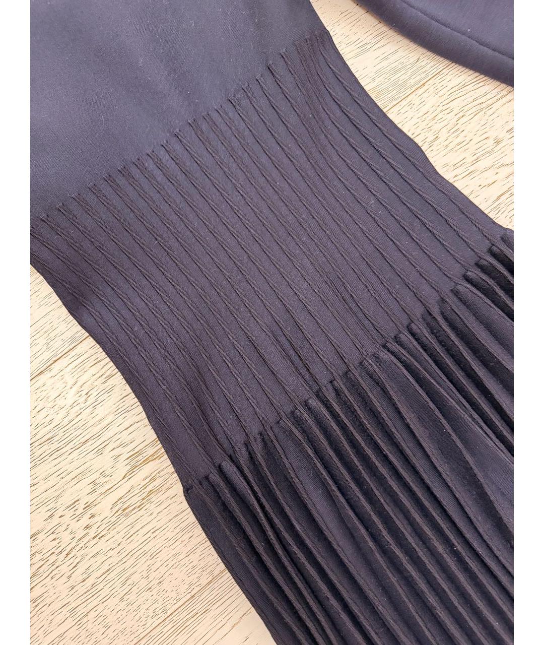 ALAIA Темно-синее шерстяное коктейльное платье, фото 5