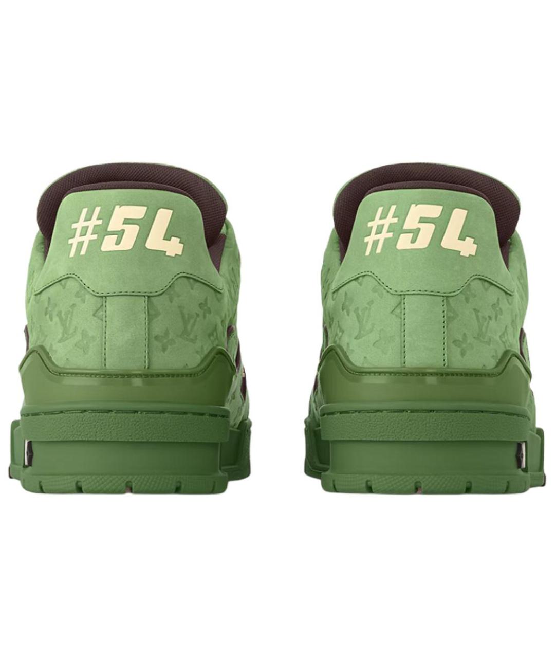 LOUIS VUITTON Зеленые низкие кроссовки / кеды, фото 5