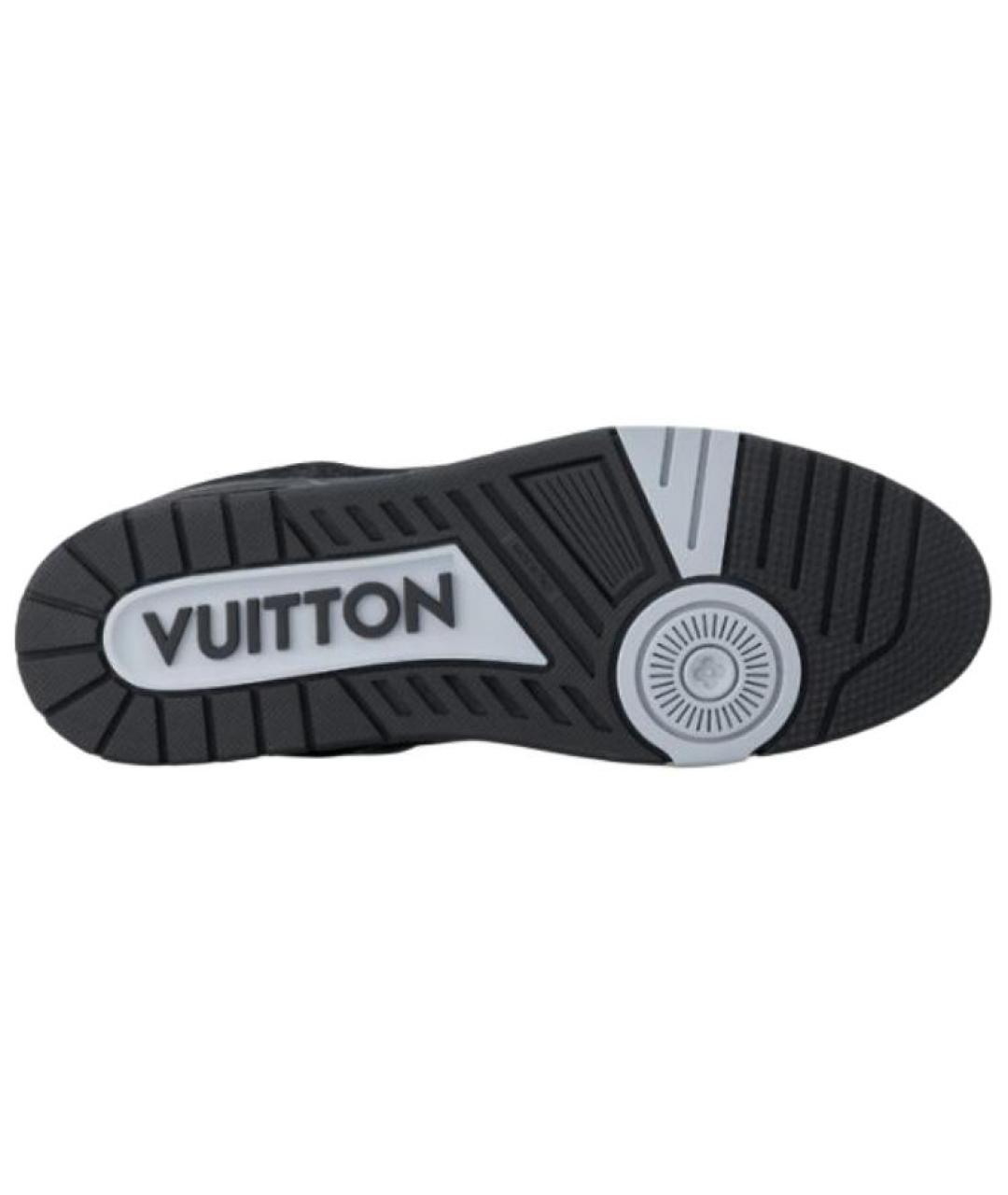 LOUIS VUITTON Черные текстильные низкие кроссовки / кеды, фото 5