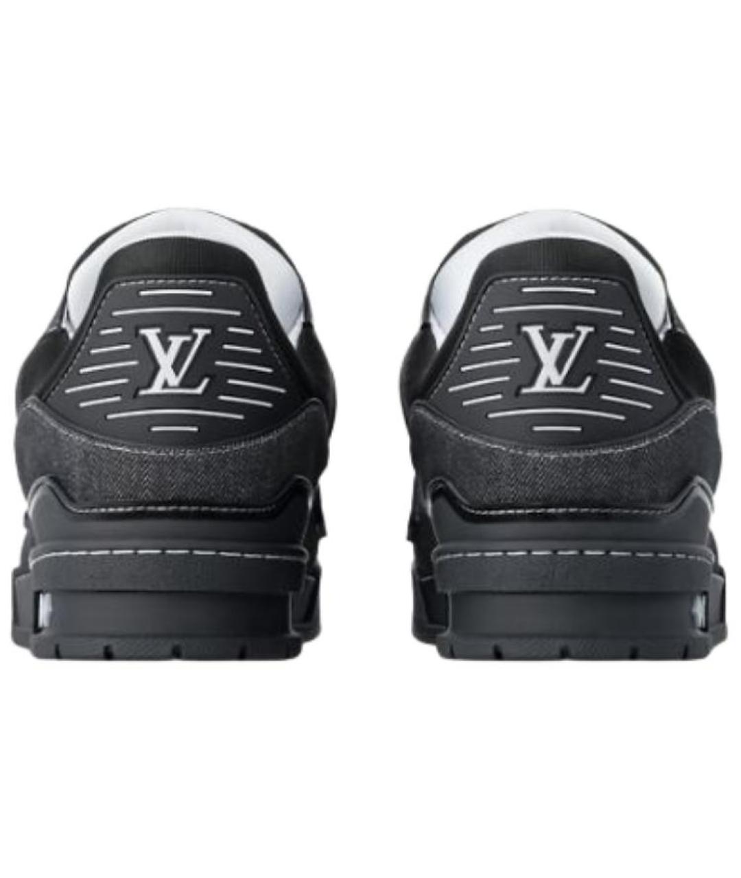 LOUIS VUITTON Черные текстильные низкие кроссовки / кеды, фото 4