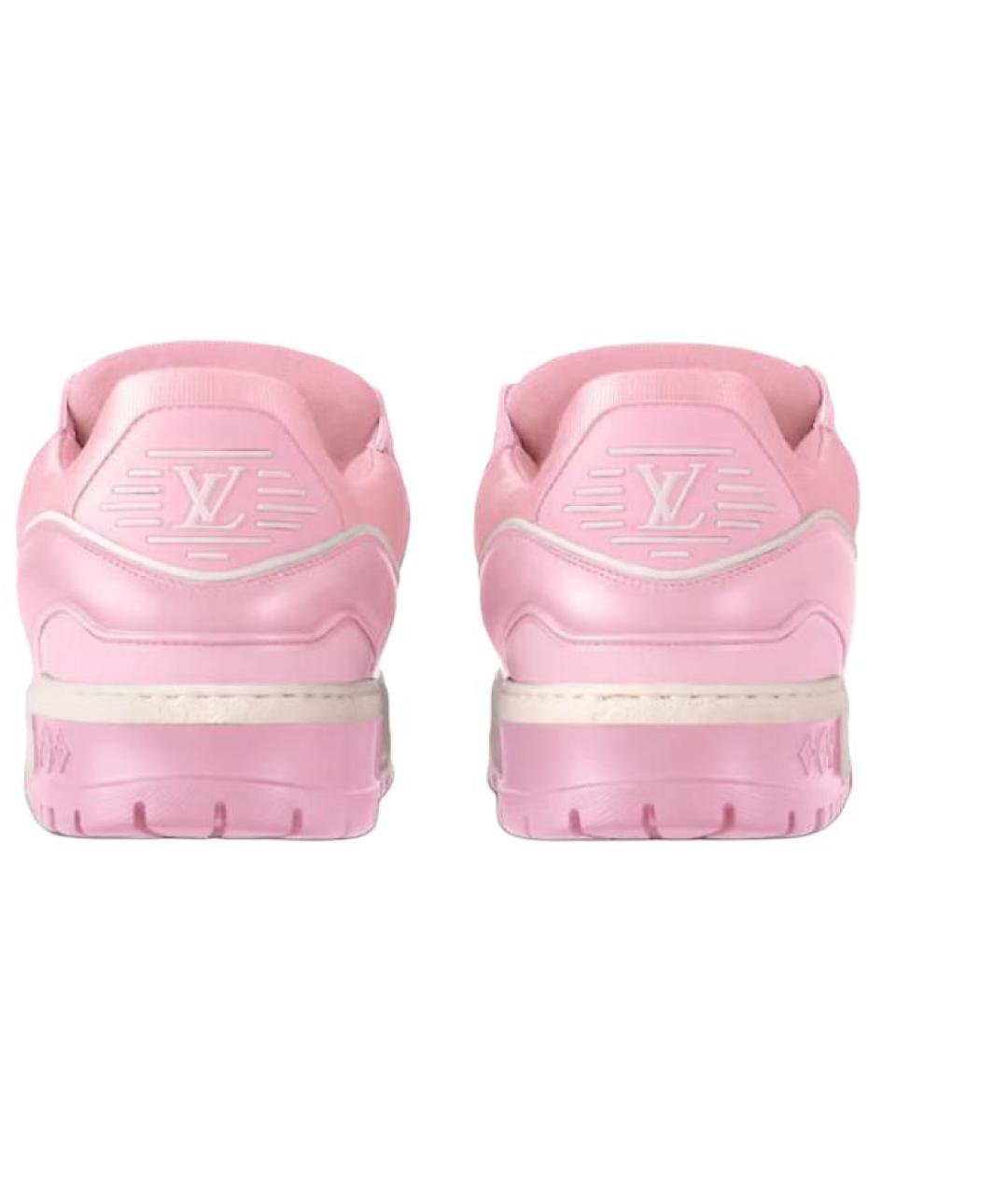 LOUIS VUITTON Розовые кожаные низкие кроссовки / кеды, фото 5