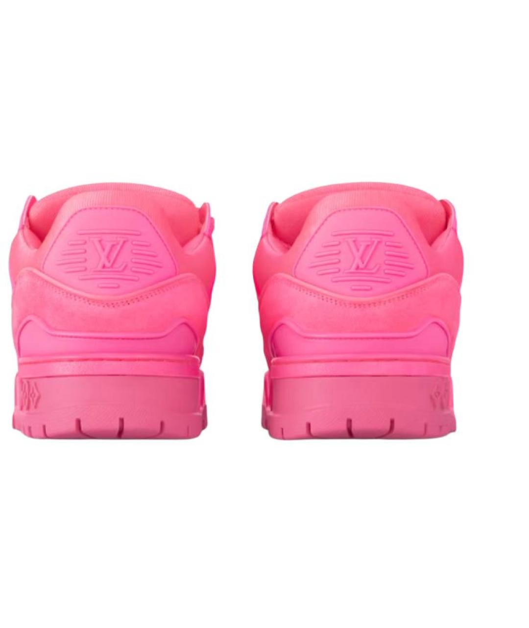 LOUIS VUITTON Розовые кожаные кроссовки, фото 5