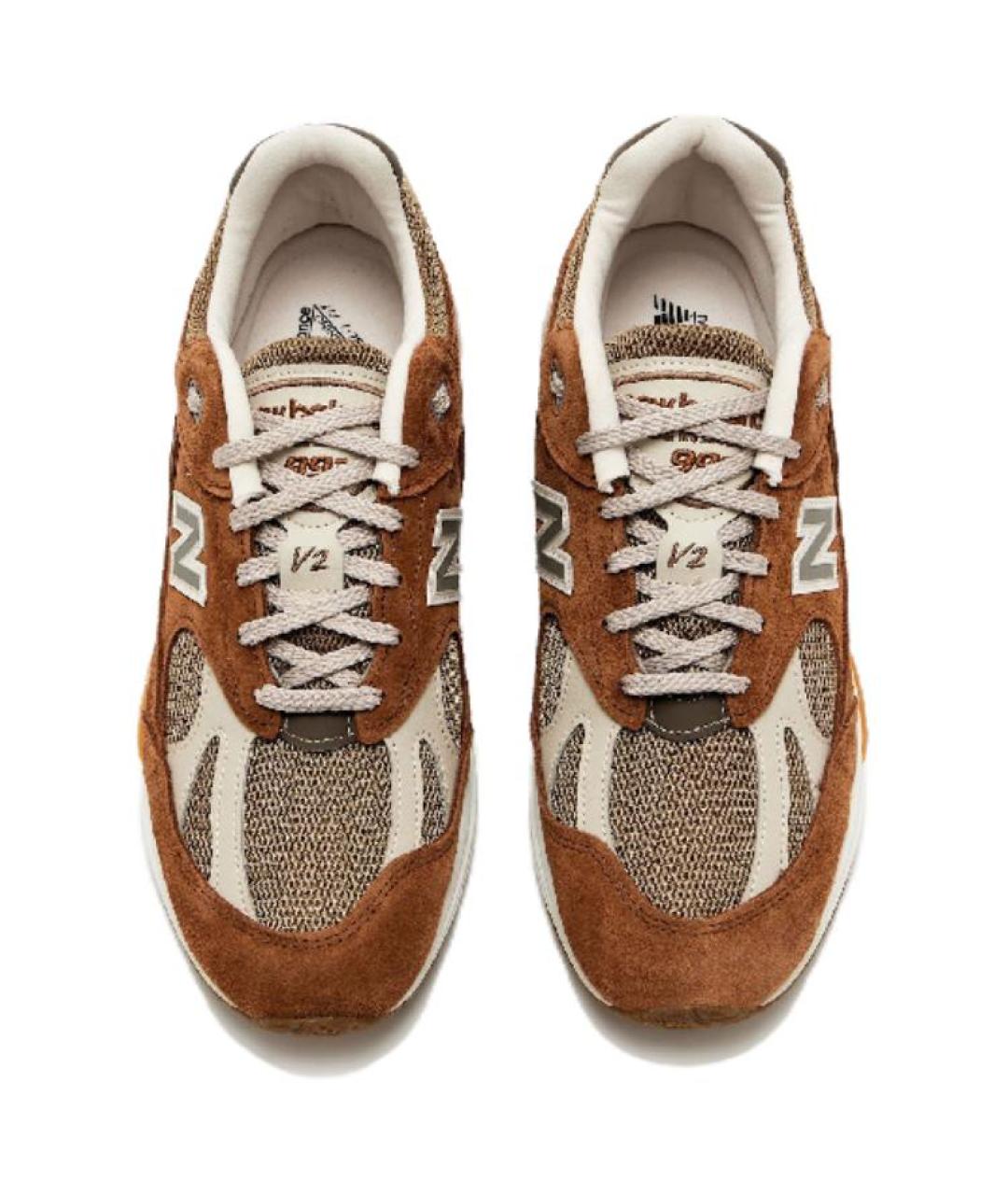 NEW BALANCE Коричневые замшевые кроссовки, фото 4