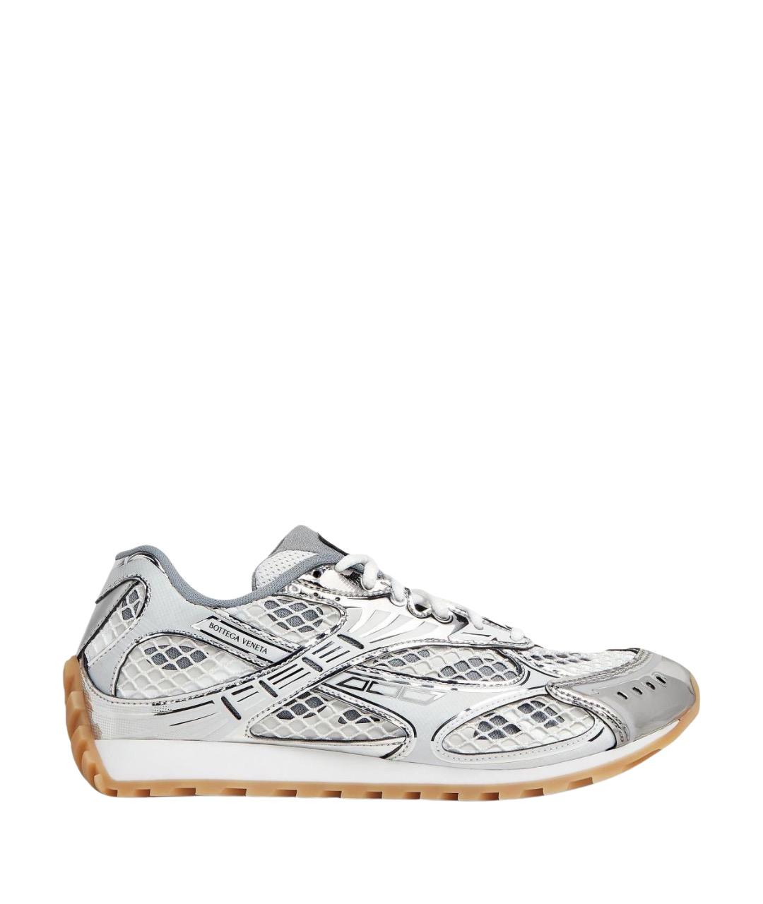 BOTTEGA VENETA Серебряные кроссовки, фото 1