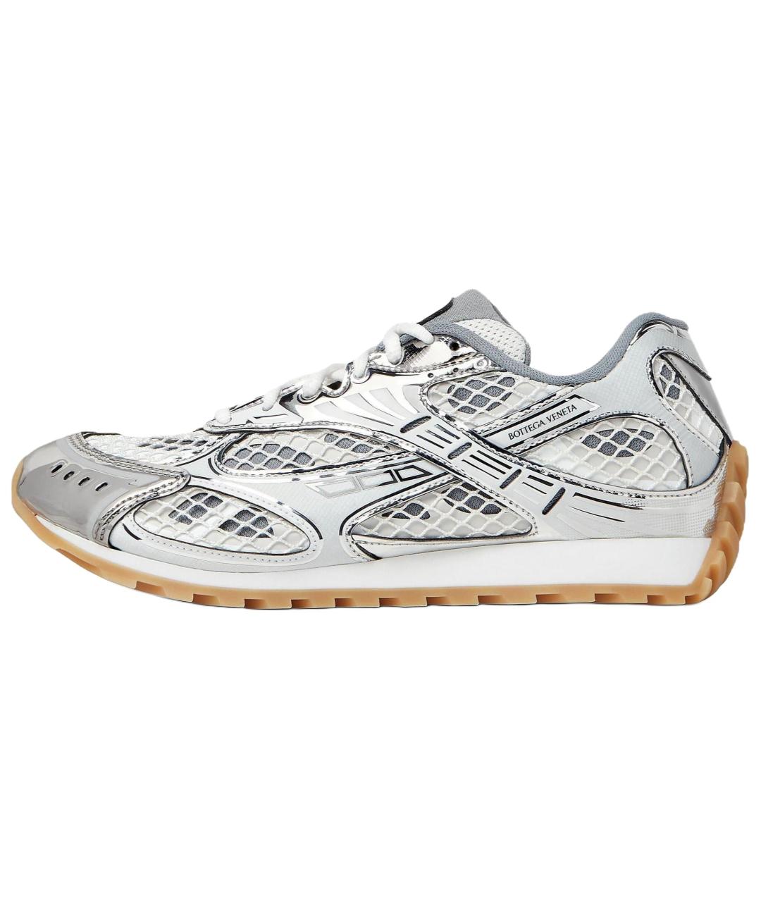 BOTTEGA VENETA Серебряные кроссовки, фото 2