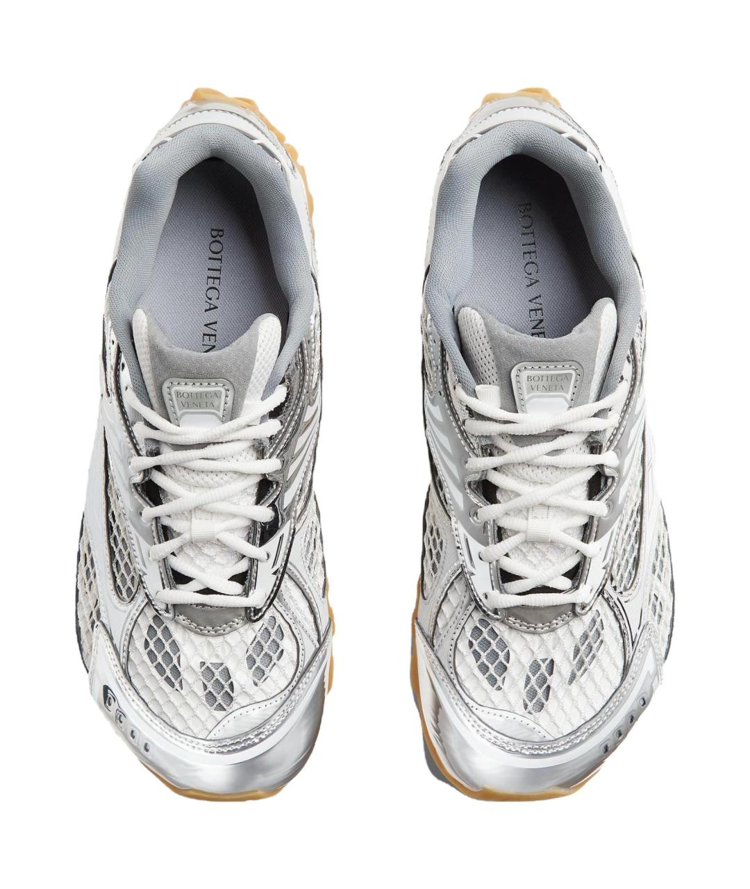 BOTTEGA VENETA Серебряные кроссовки, фото 4