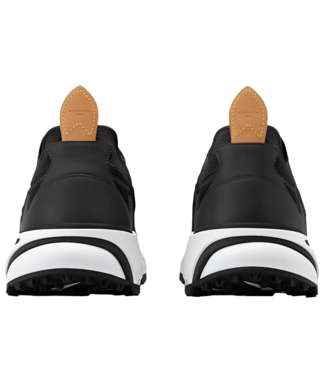 LOUIS VUITTON Черные кожаные низкие кроссовки / кеды, фото 5