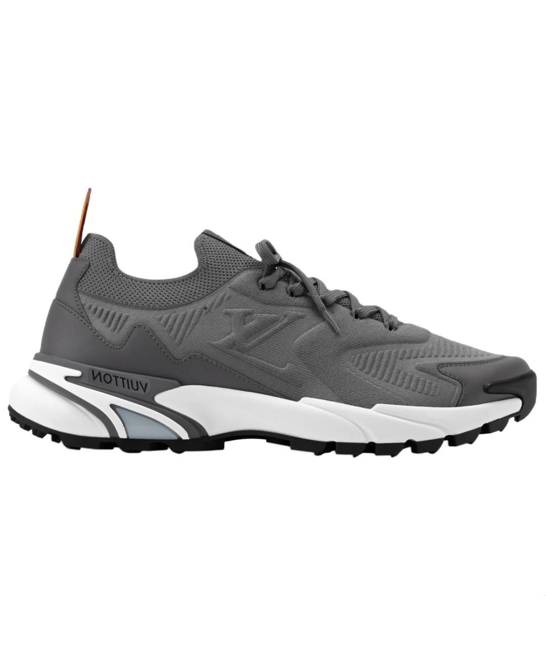 LOUIS VUITTON Серые текстильные низкие кроссовки / кеды, фото 1