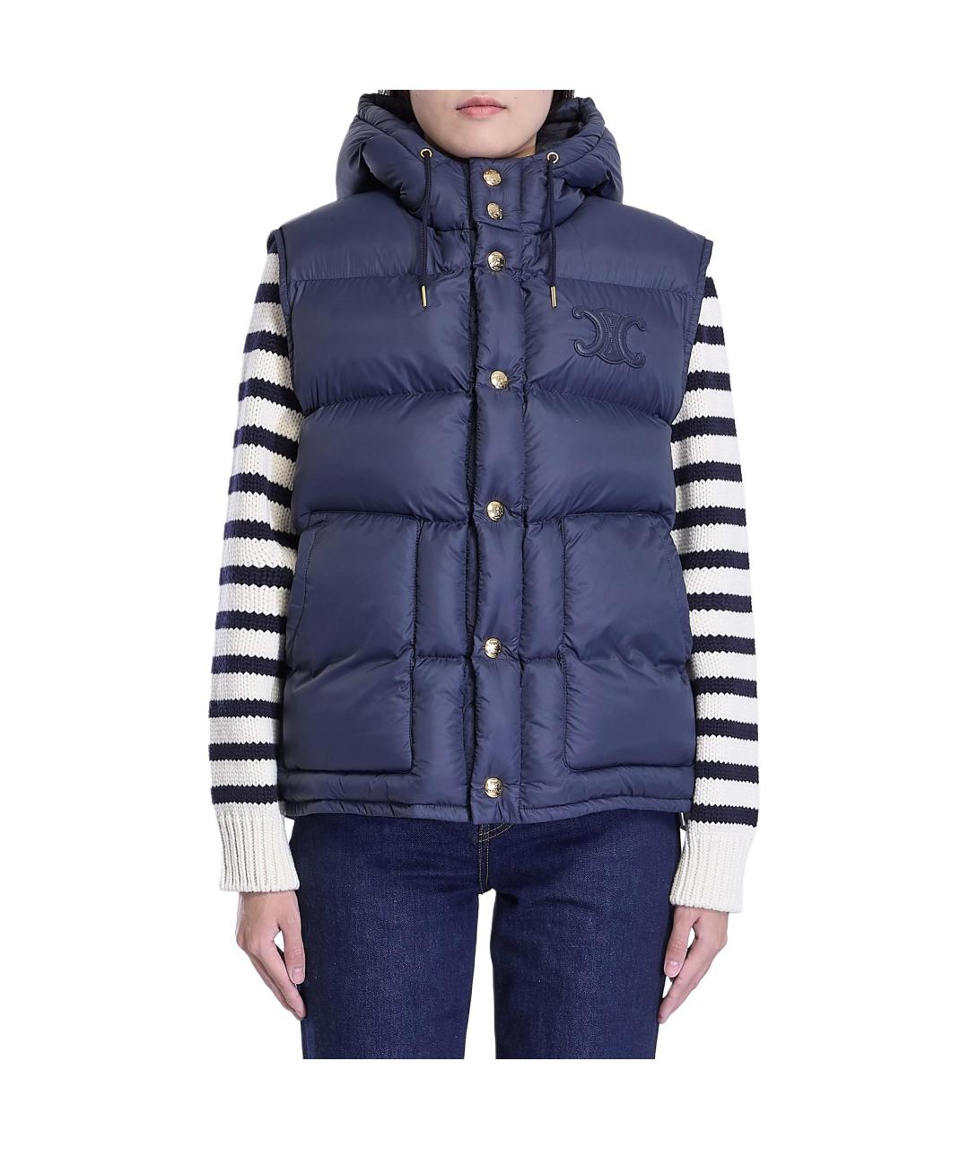 CELINE Темно-синий жилет, фото 4