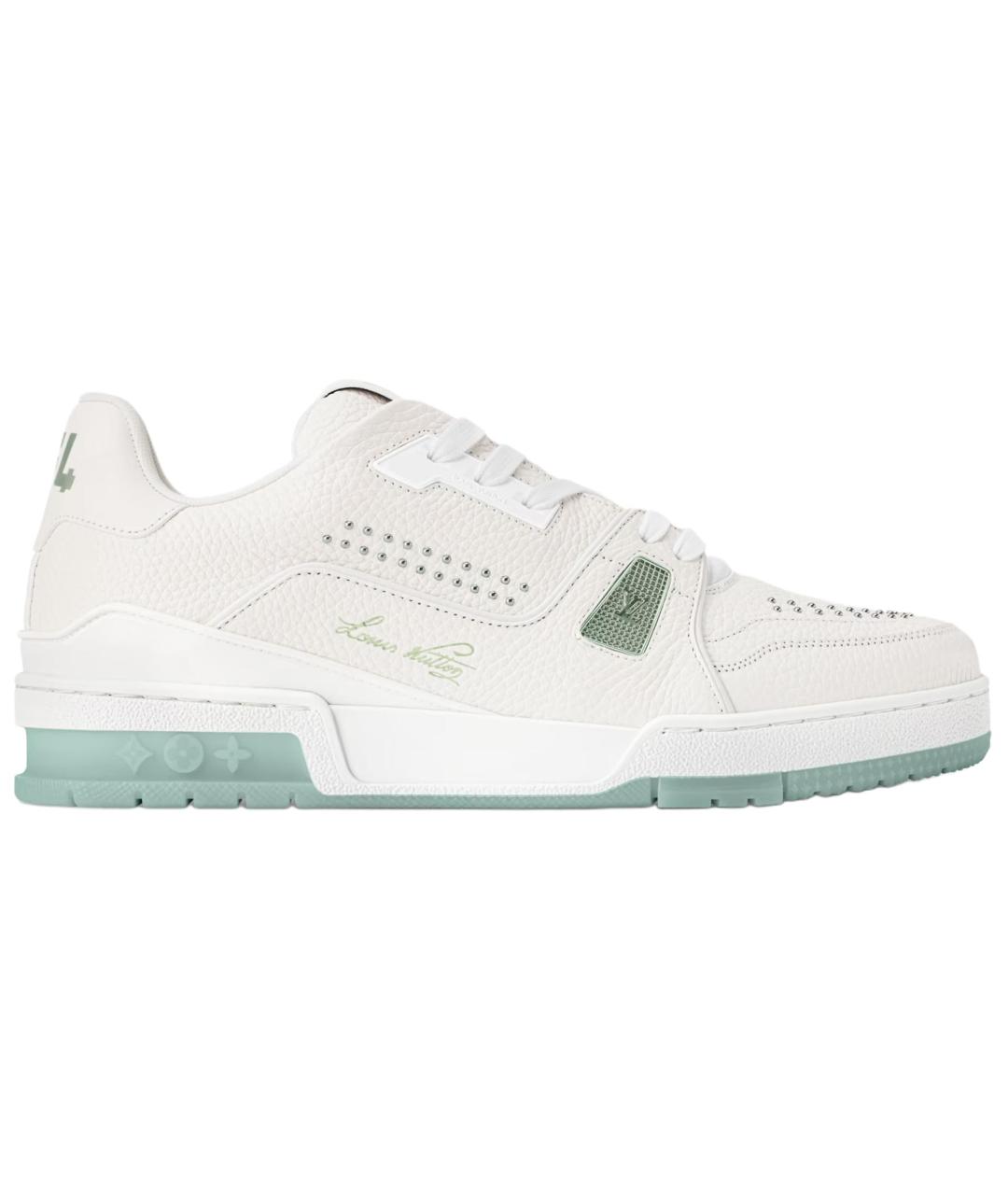 LOUIS VUITTON Белые кожаные кроссовки, фото 1