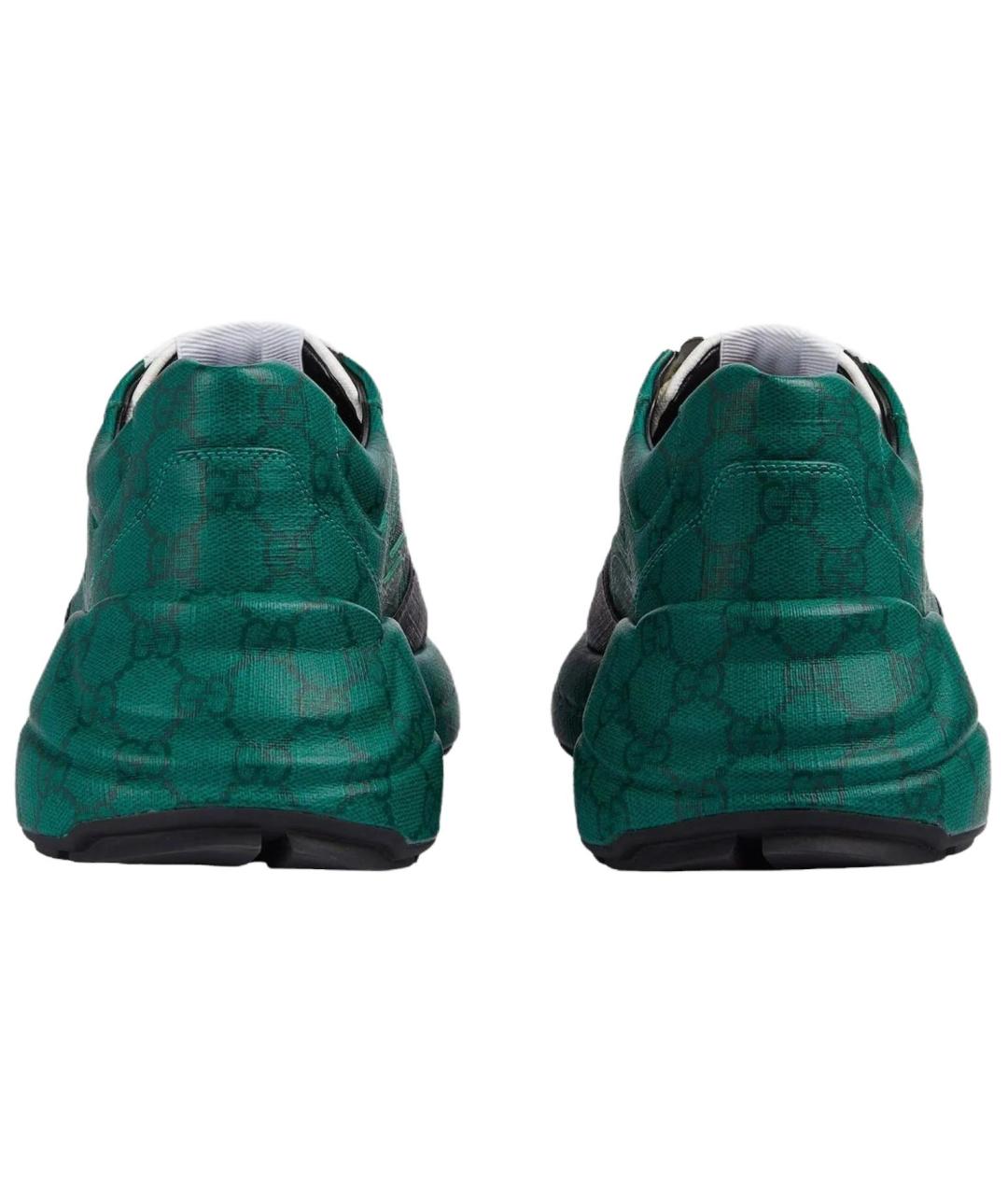 GUCCI Зеленые низкие кроссовки / кеды, фото 6