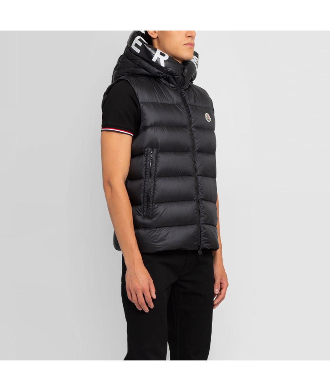 MONCLER Черный жилет, фото 5