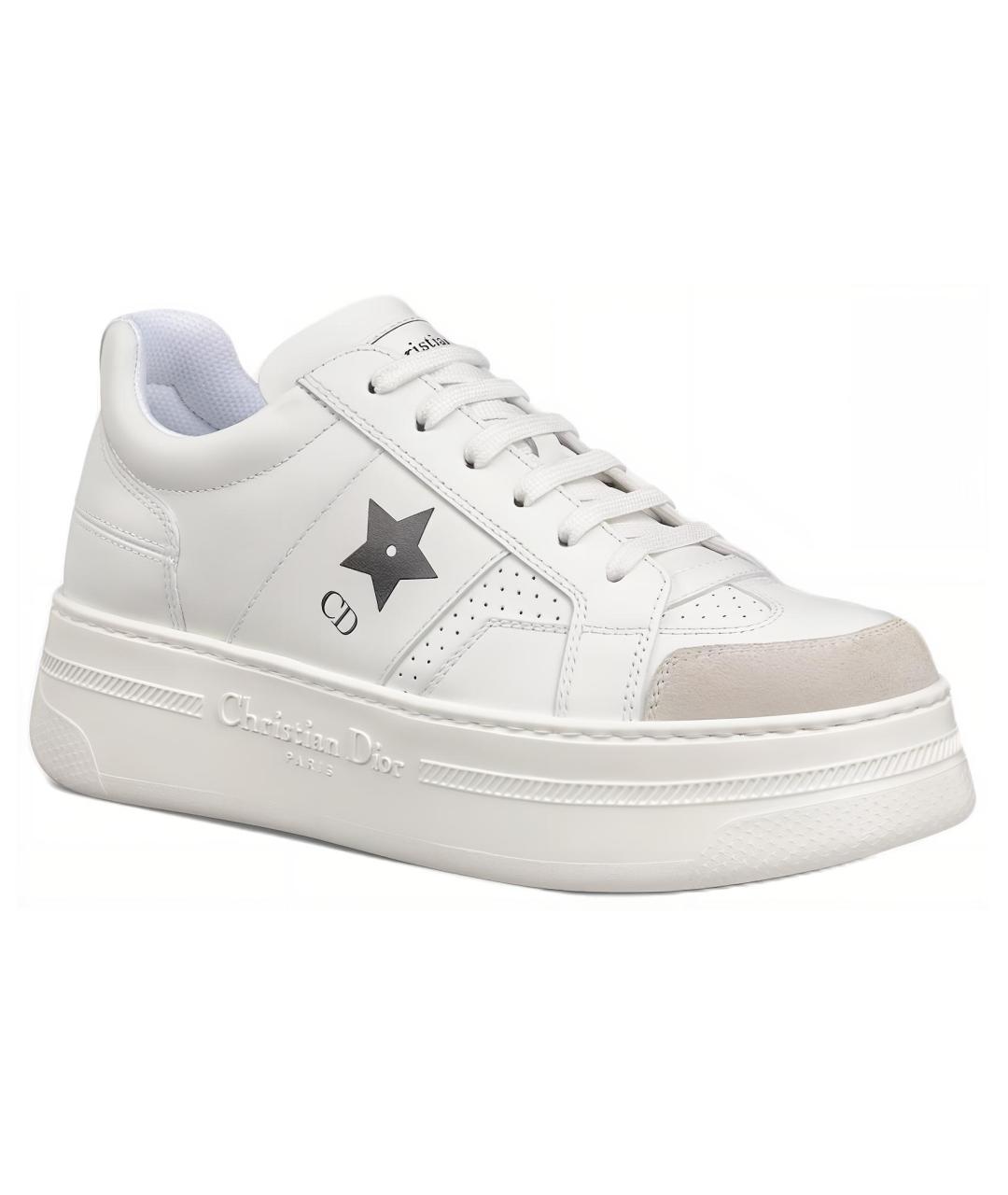 CHRISTIAN DIOR Белые кожаные кроссовки, фото 3
