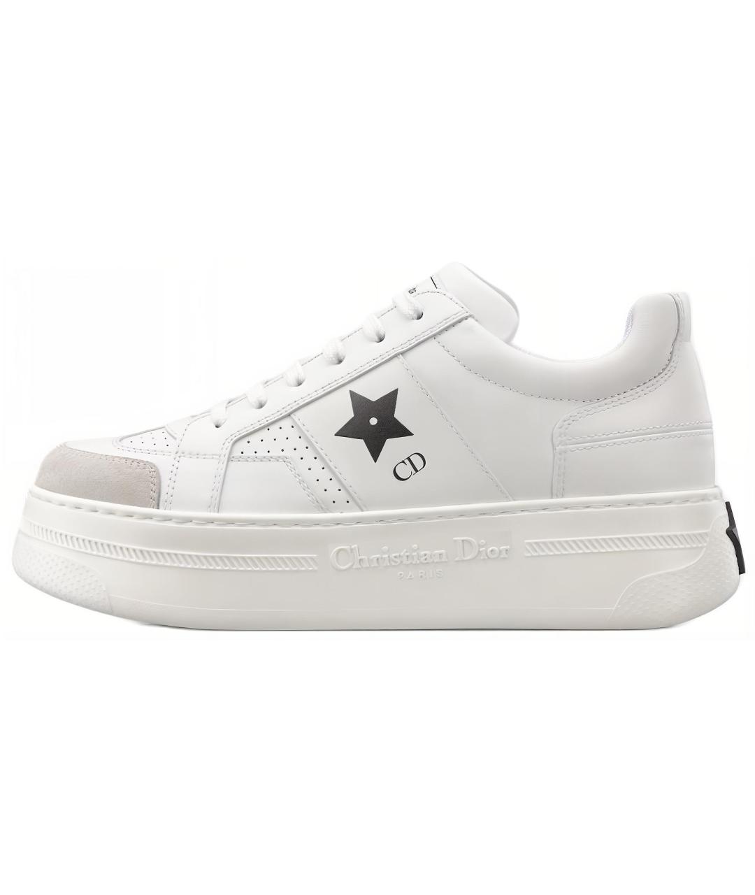 CHRISTIAN DIOR Белые кожаные кроссовки, фото 2