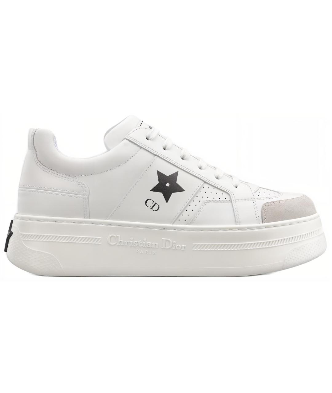 CHRISTIAN DIOR Белые кожаные кроссовки, фото 1