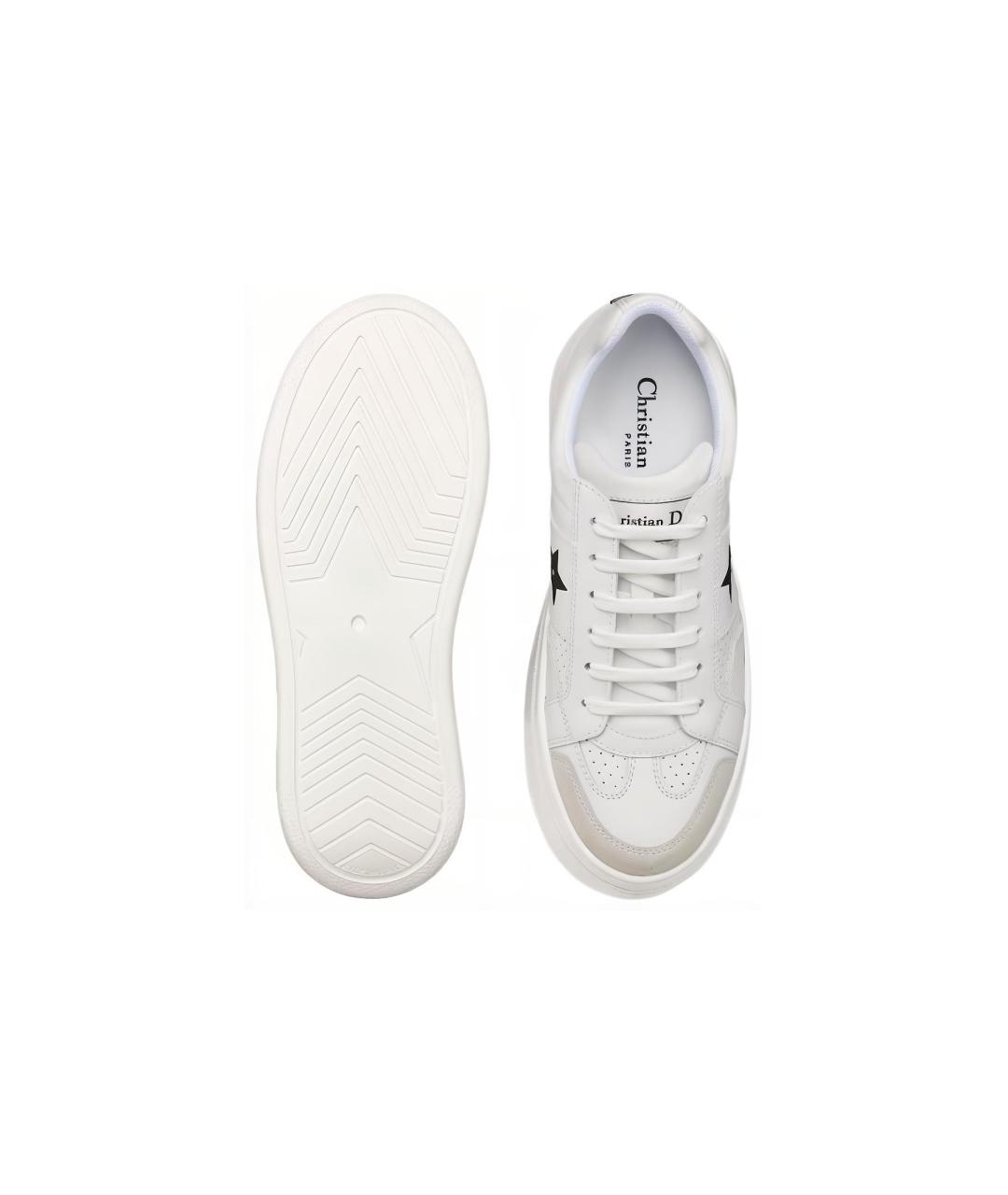 CHRISTIAN DIOR Белые кожаные кроссовки, фото 6