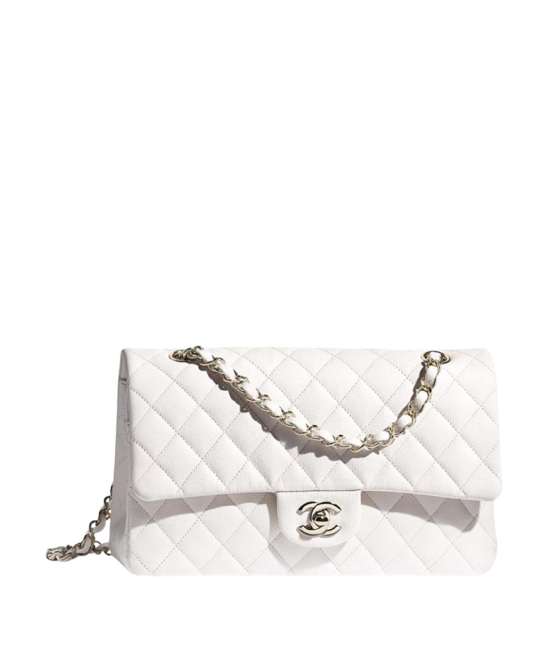 CHANEL Белая кожаная сумка через плечо, фото 1